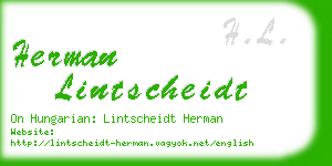 herman lintscheidt business card